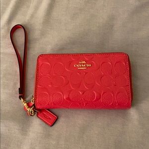 Coach Hot Pink Wristlet